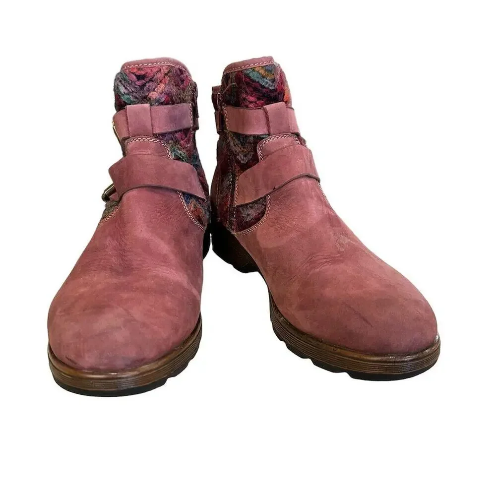 Bionica Women's Elba Ankle‎ Snow Boots Multicolor Size 10M Winter Casual